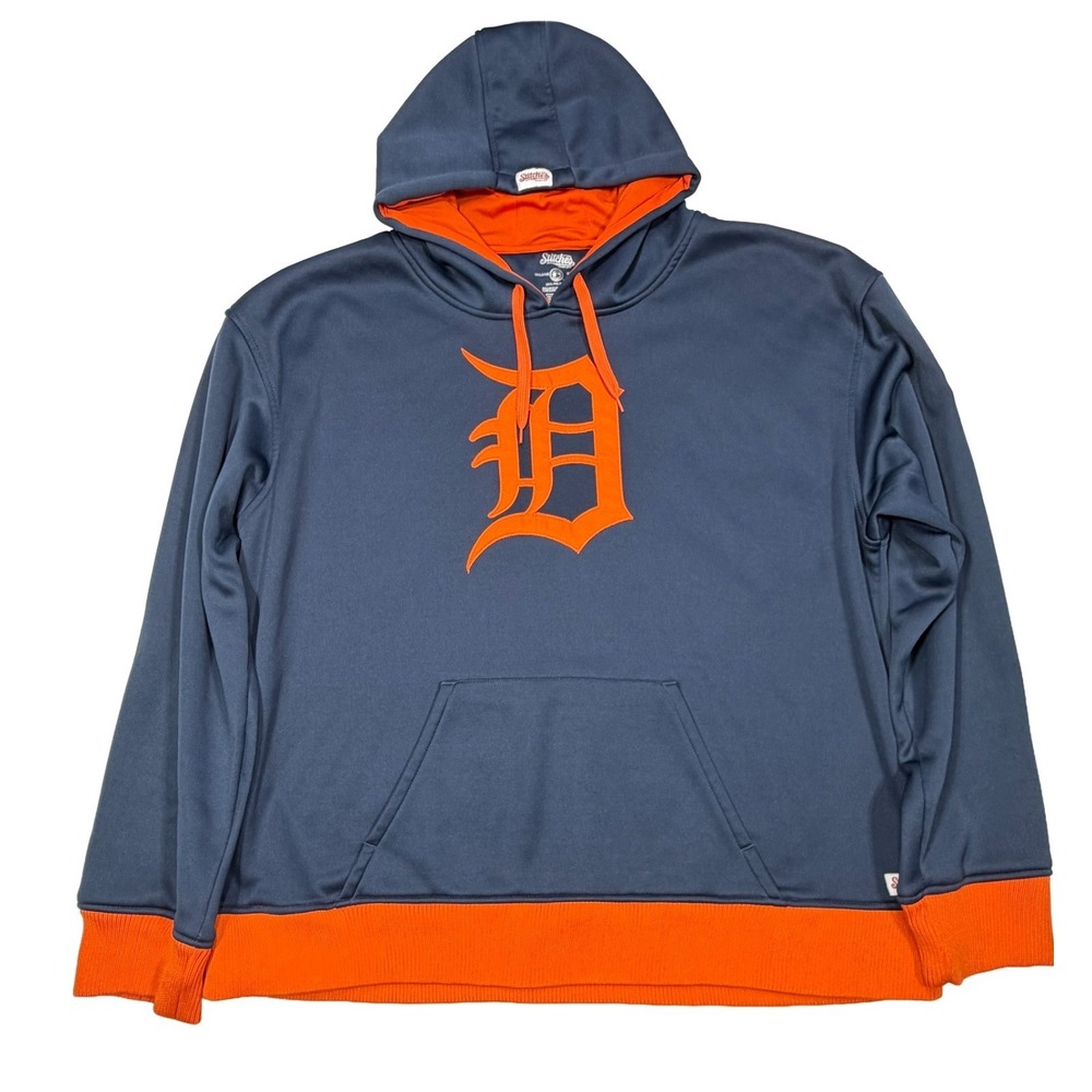 Detroit Tigers MLB Men's 2XL Stitches Pullover Hoodie Embroidered Athletic